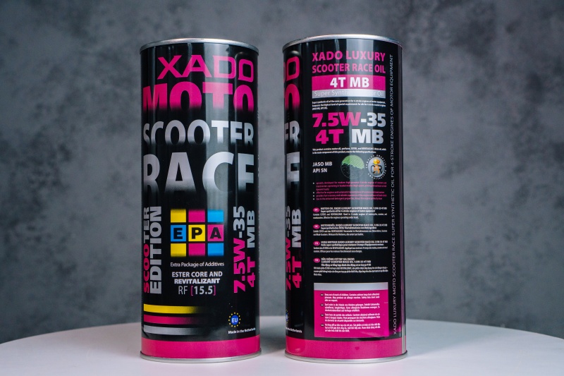 XADO Luxury Scooter Race Oil 7.5W35 4T MB 3 xado scooter race 7 5w35 3 2