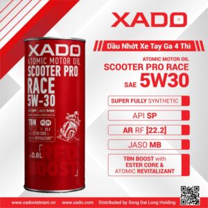 XADO RED BOOST Scooter Pro Race 5W30 4T 0.8L
