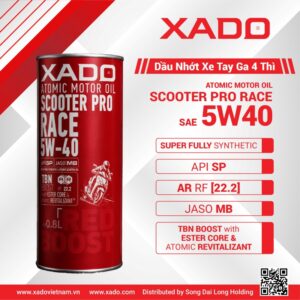 XADO RED BOOST Scooter Pro Race 5W40 4T 0.8L