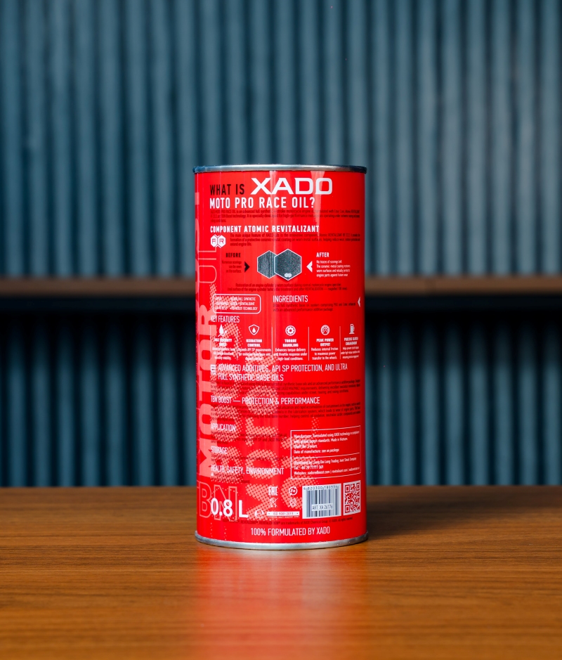 xado red boost moto pro race 10w40 4t 0 8l 10 2