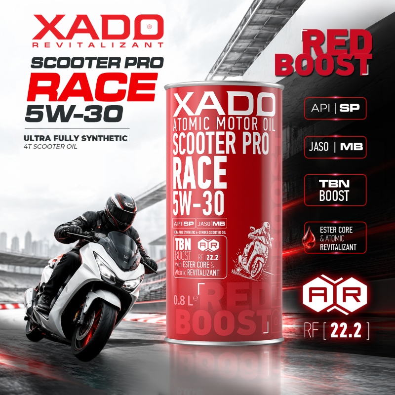 XADO RED BOOST Scooter Pro Race 5W30 4T 0.8L 2 XADO RED BOOST Scooter Pro Race 5W30 4T 0.8L