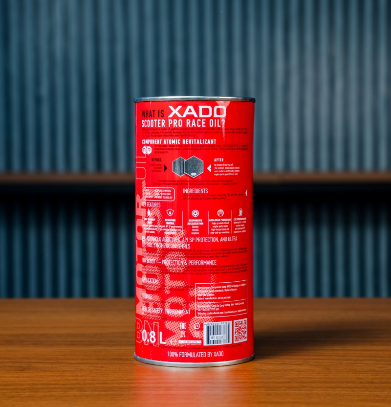 xado red boost scooter pro race 5w40 4t 10 2