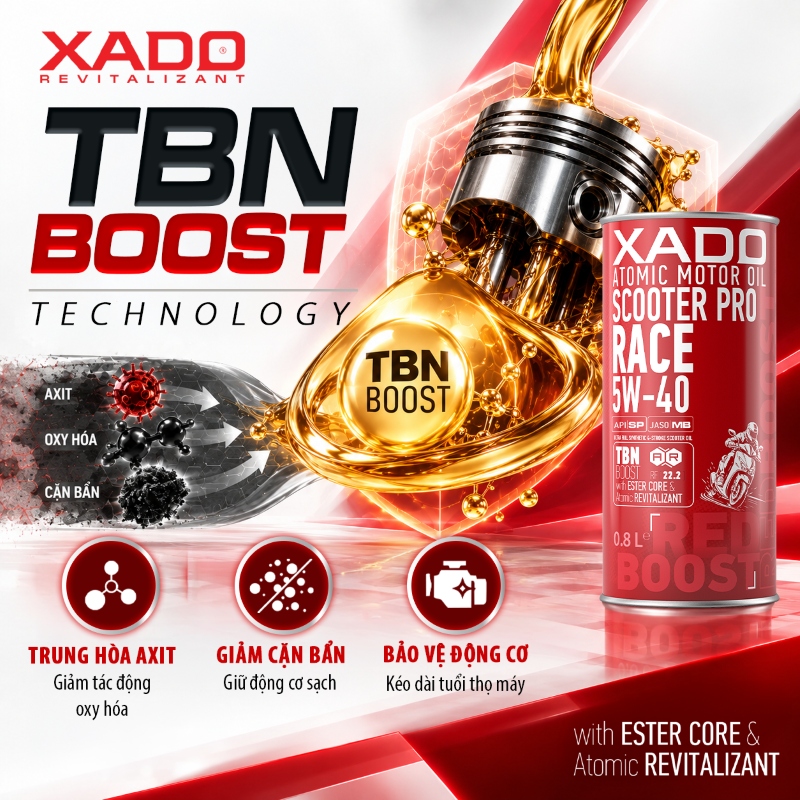 XADO RED BOOST Scooter Pro Race 5W40 4T 0.8L 5 xado red boost scooter pro race 5w40 4t 24 4